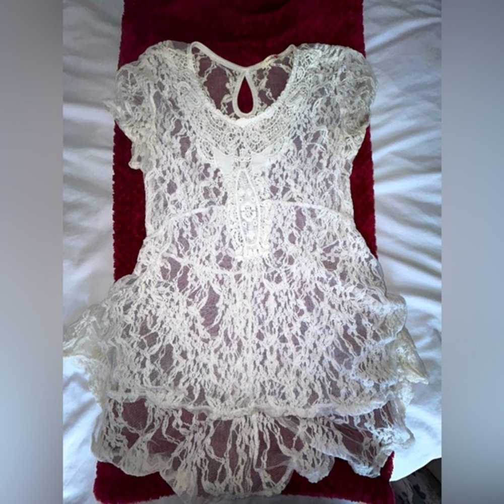 High Low Lace Top